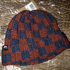 Stussy Crochet Checkered Beanie - Red / Navy